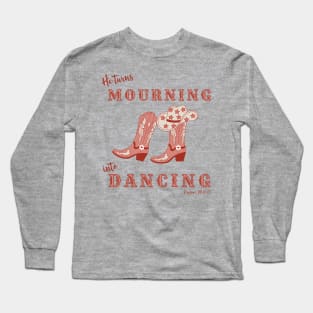 Christian Mourning Into Dancing Psalms 30 Monochrome Design Long Sleeve T-Shirt